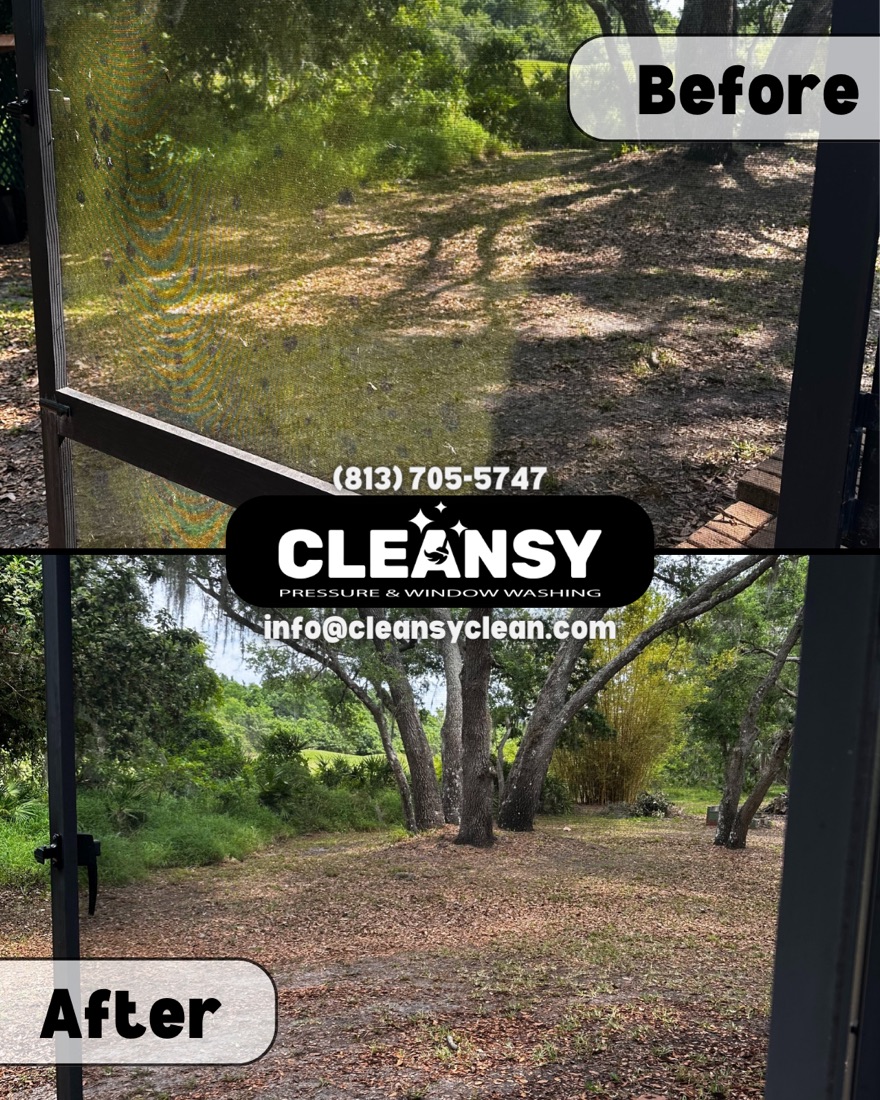 Before and after Abigail Lanai Gate — Cleansy Pressure & Window Washing