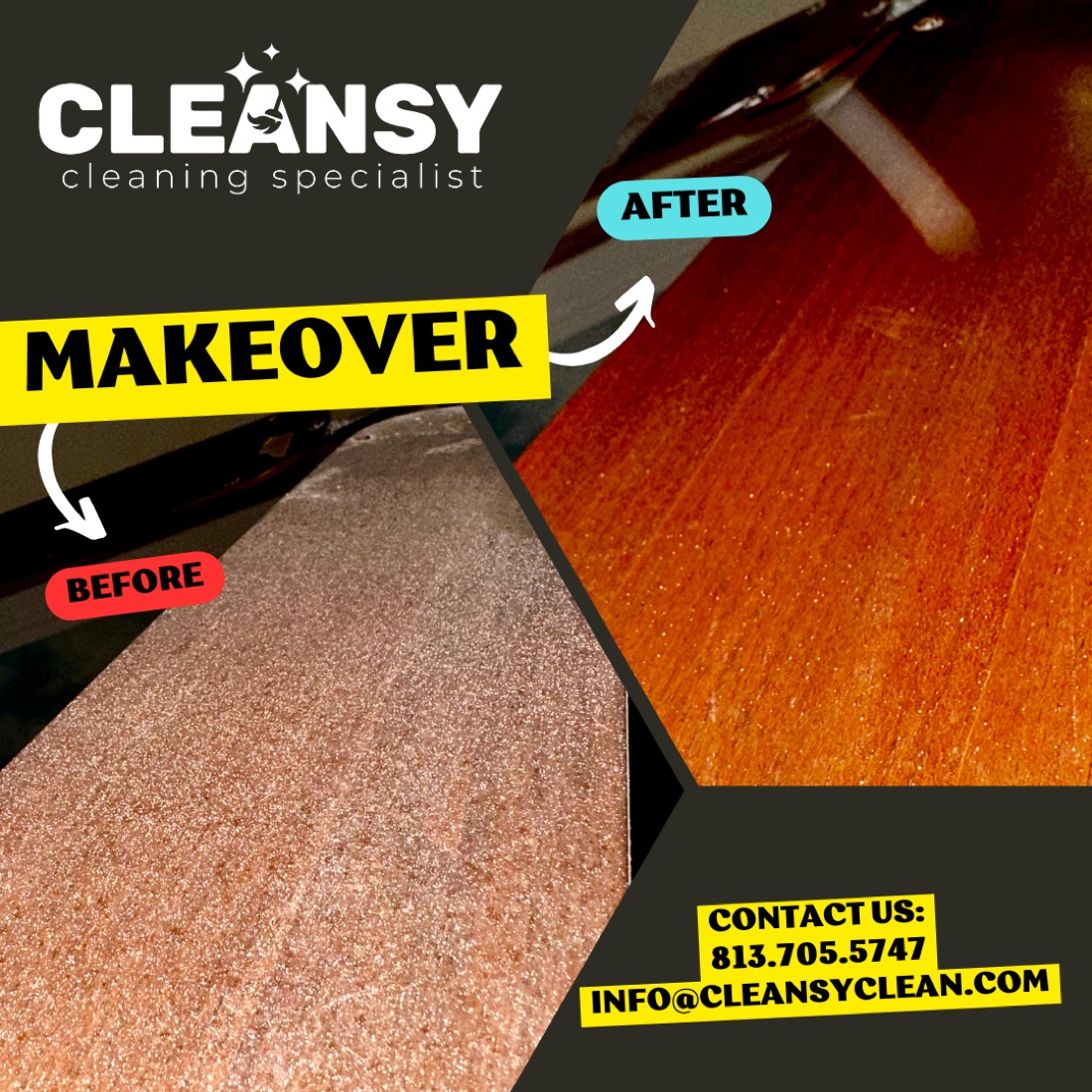 Before and after Ceiling Fan — Cleansy Pressure & Window Washing