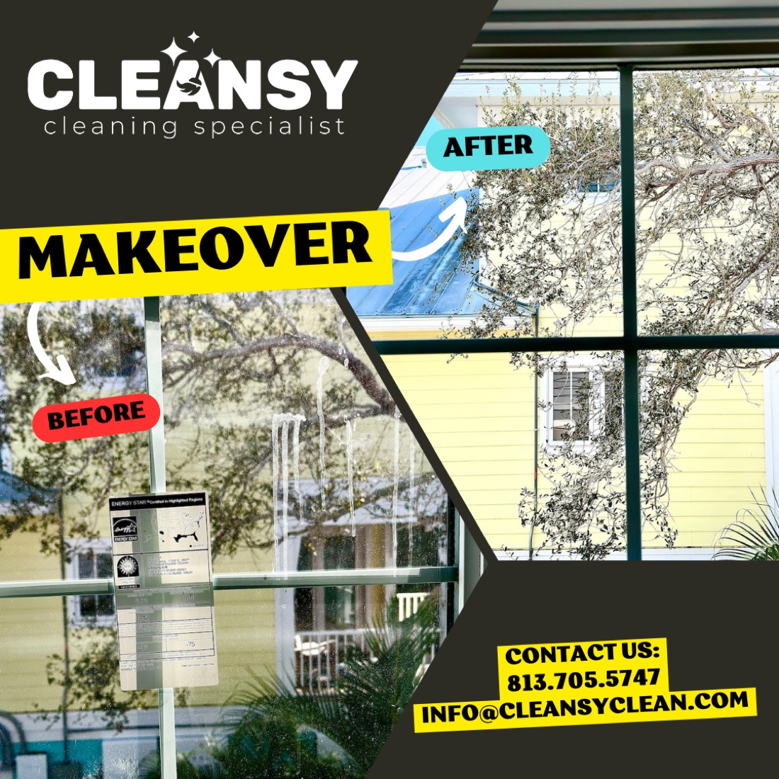 Before and after Construction Cleaning 2 — Cleansy Pressure & Window Washing