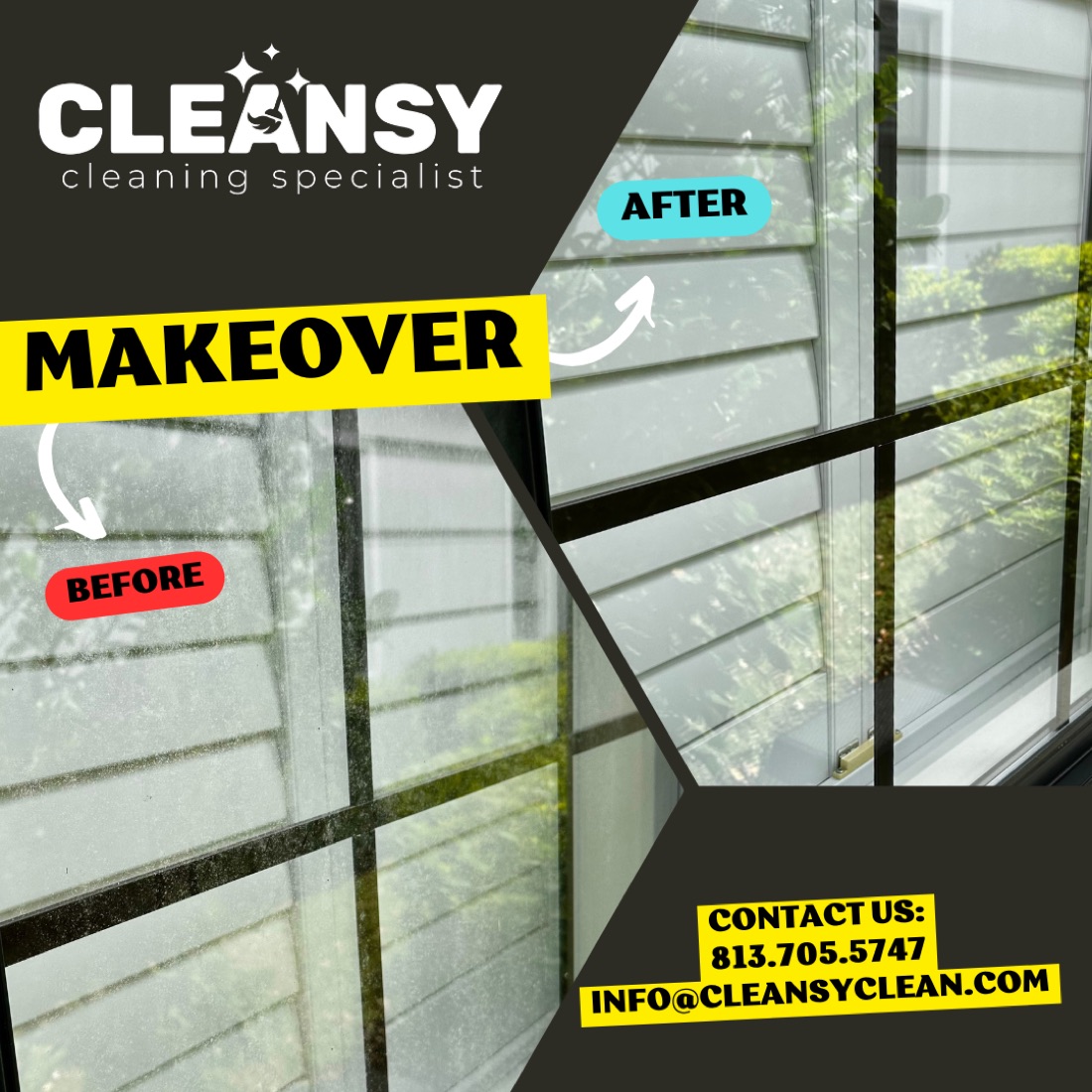 Before and after Nick Windows — Cleansy Pressure & Window Washing