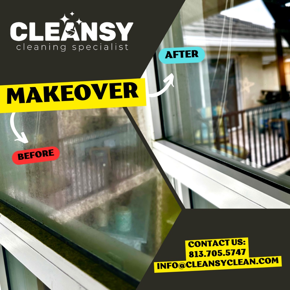 Before and after Windows Trisha2 — Cleansy Pressure & Window Washing