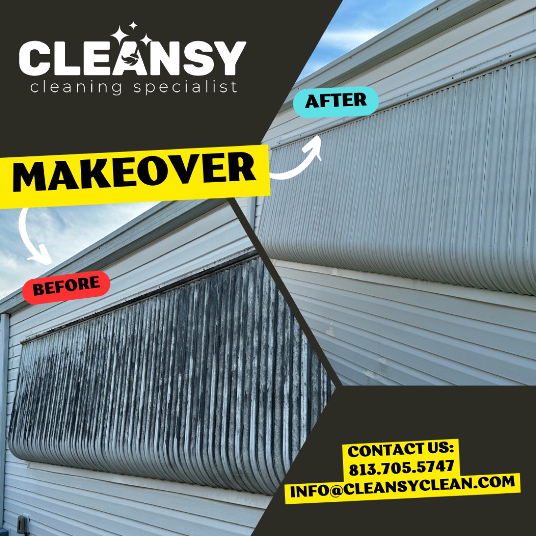 Before and after vinyl house siding3 — Cleansy Pressure & Window Washing