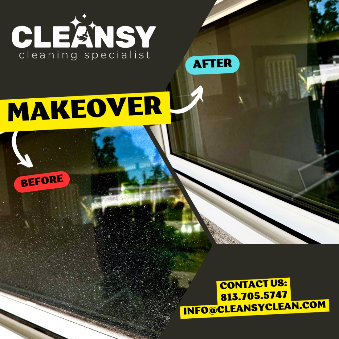 Before and after Construction cleaning — Cleansy Pressure & Window Washing