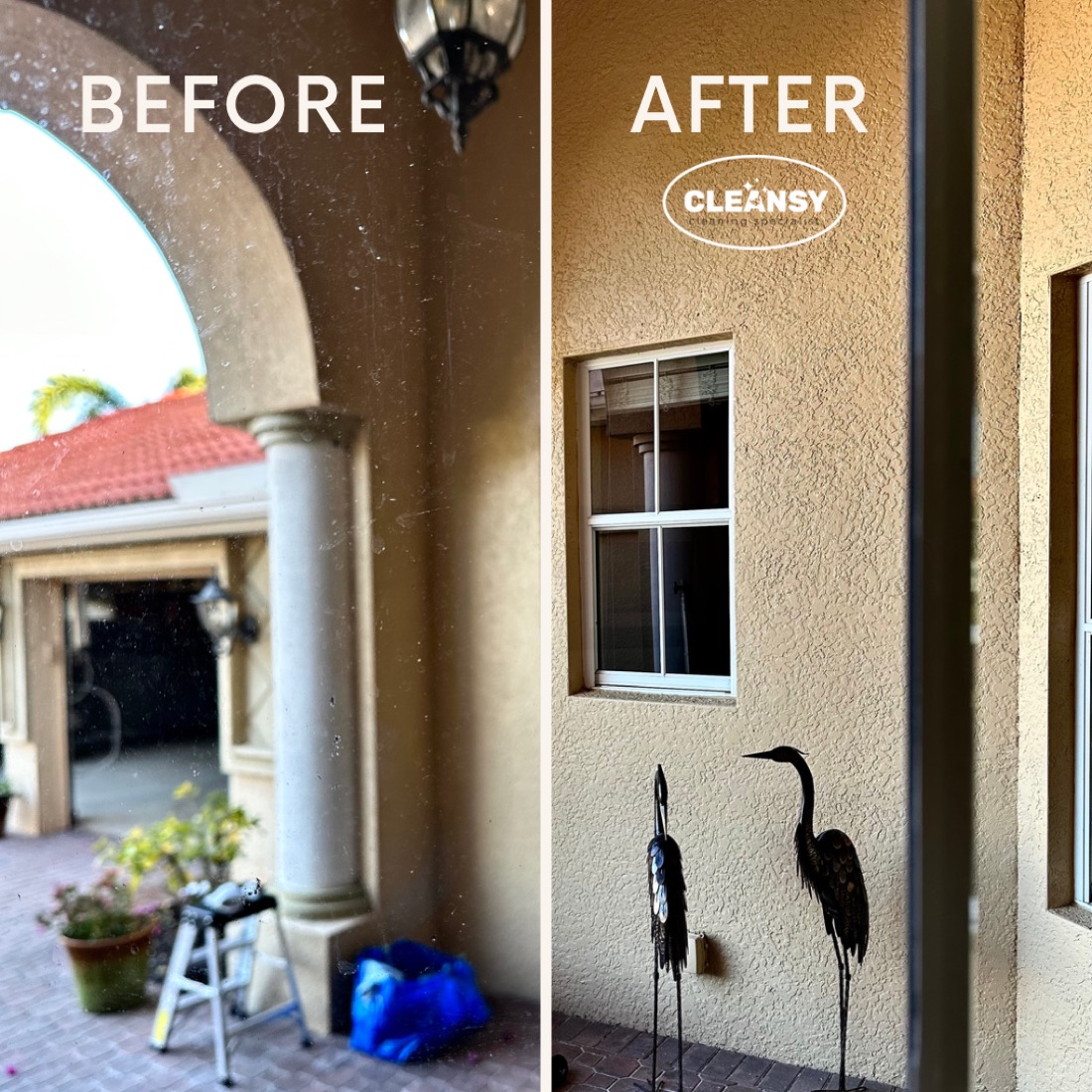 Before and after Before & After — Cleansy Pressure & Window Washing