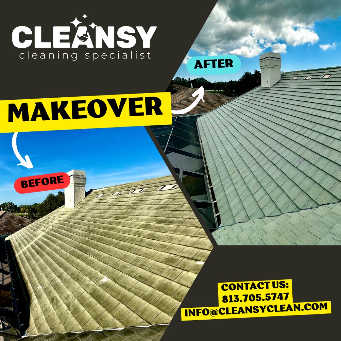 Before and after Teto1 — Cleansy Pressure & Window Washing