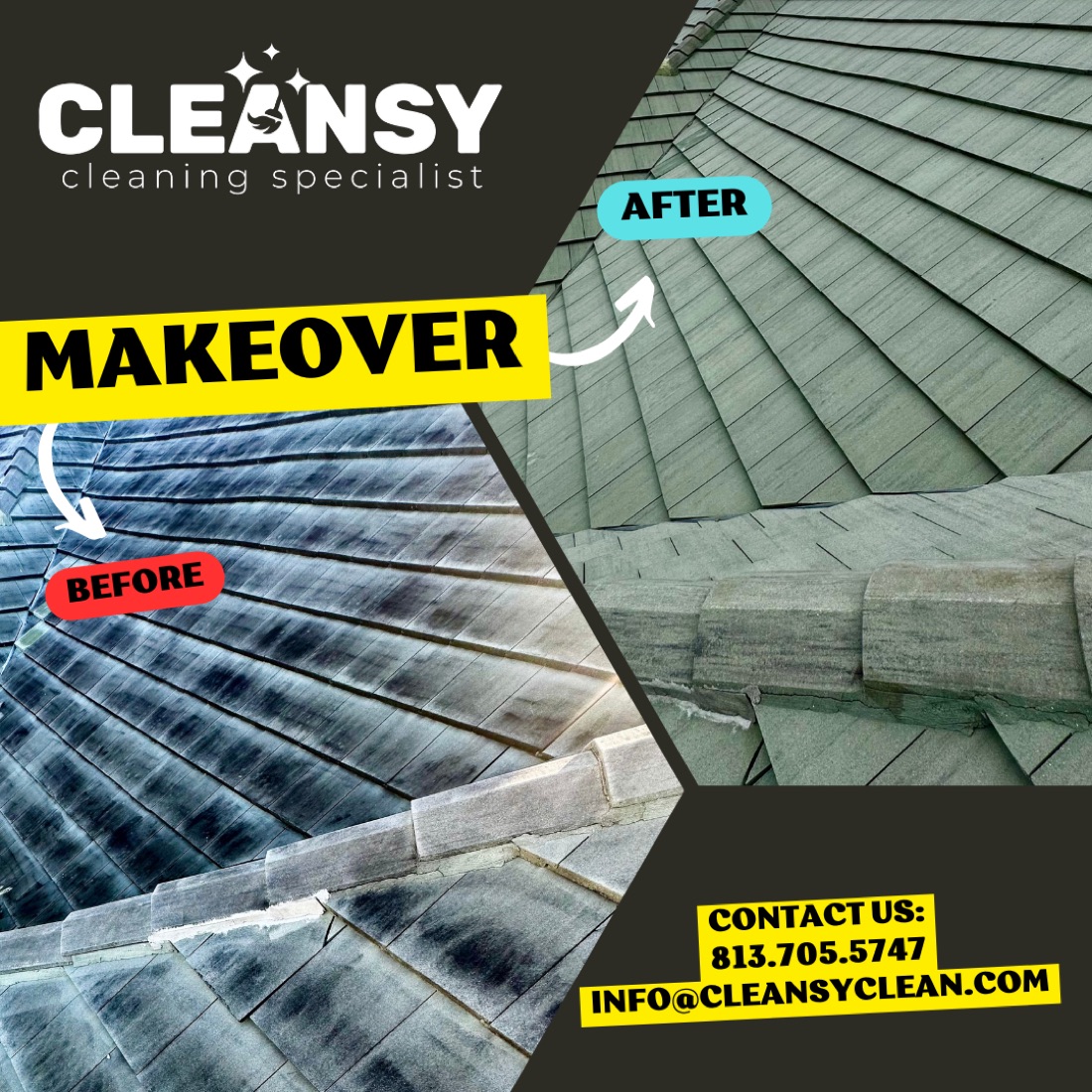 Before and after Teto4 — Cleansy Pressure & Window Washing
