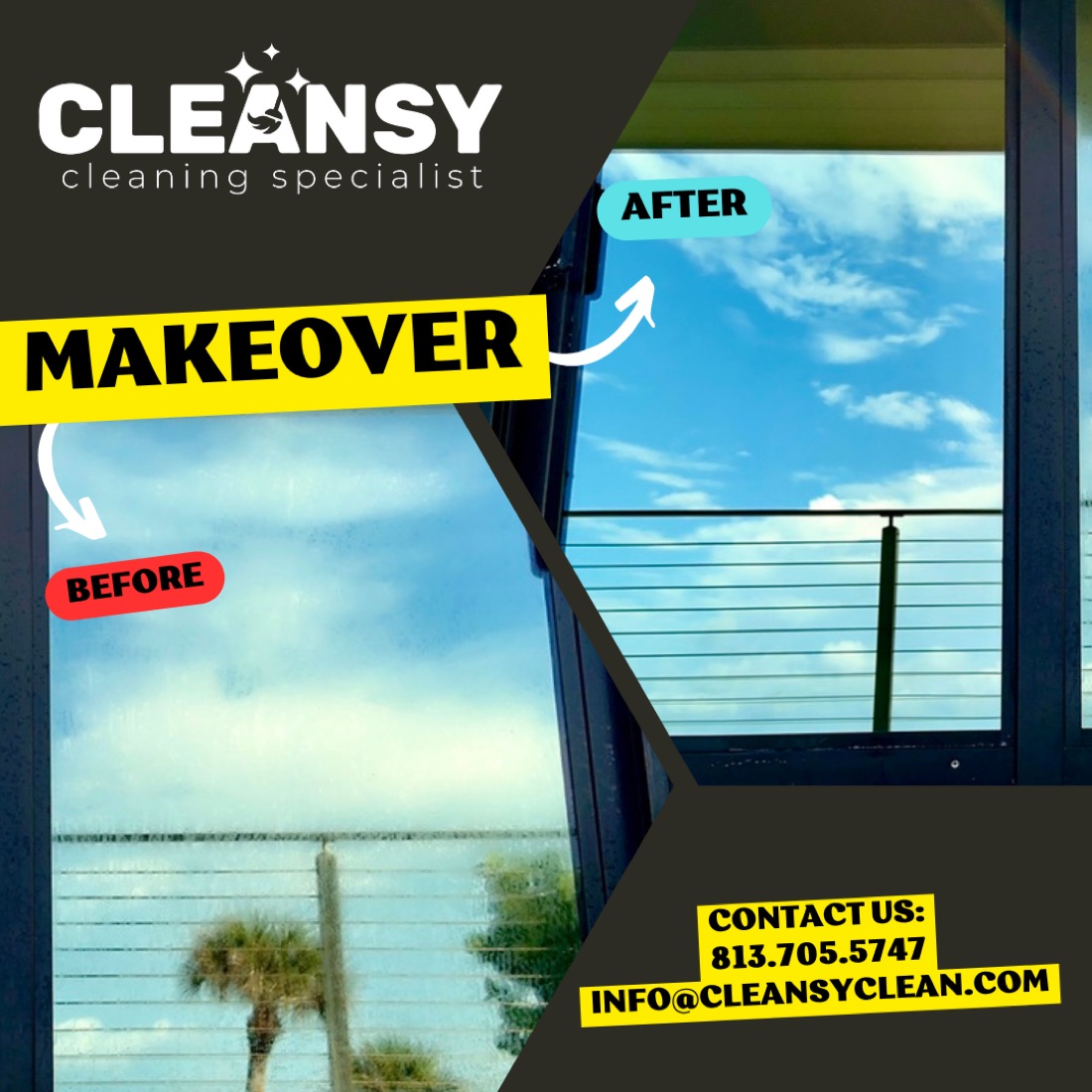 Before and after Windows Cleaning — Cleansy Pressure & Window Washing